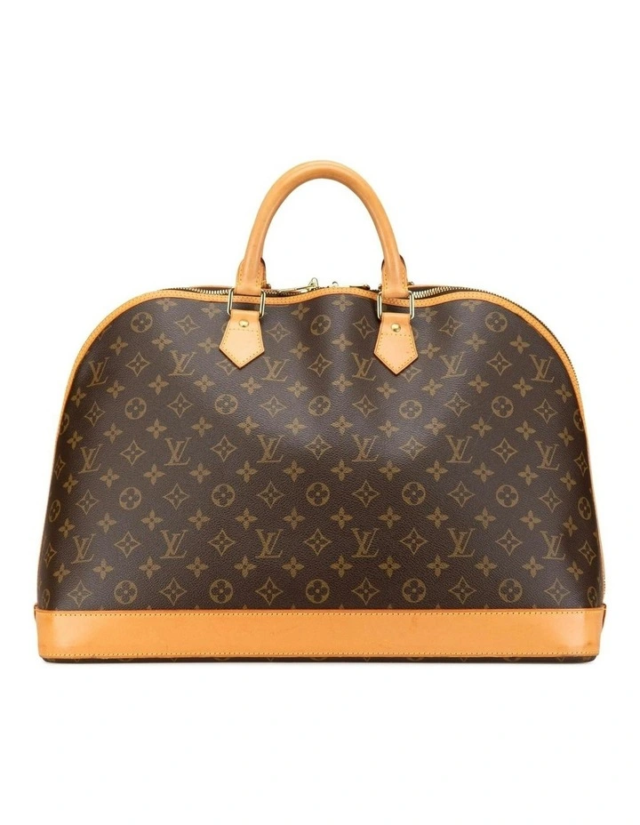 Monogram Canvas Alma Voyage Bag with Leather Trim and Top Zip Closure Pre-Loved image 1