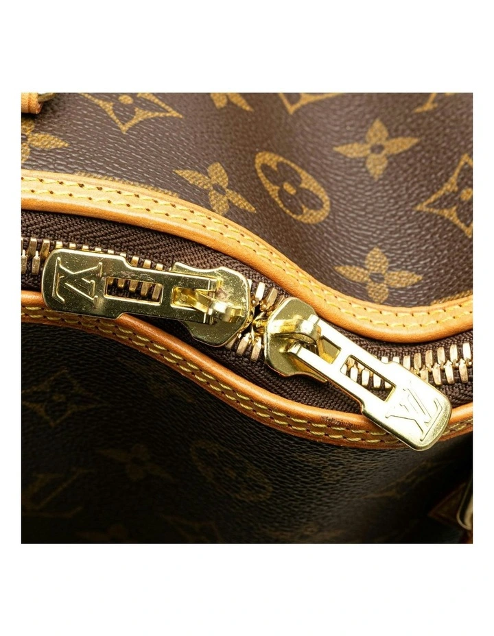 Monogram Canvas Alma Voyage Bag with Leather Trim and Top Zip Closure Pre-Loved image 7