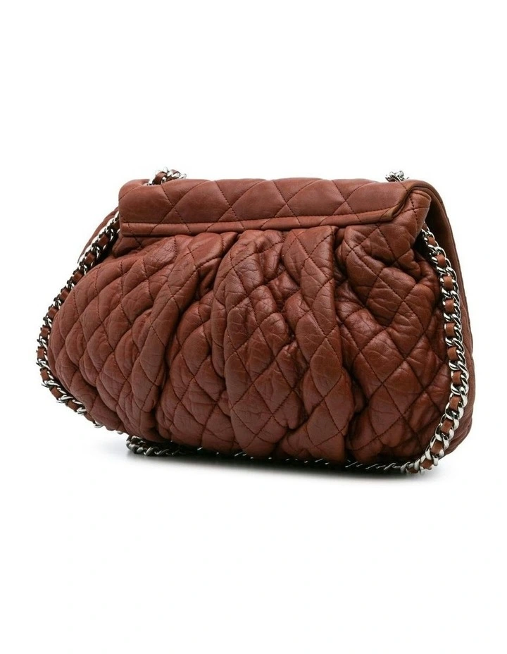 Large Quilted Lambskin Chain Around Flap Bag Pre-Loved image 2