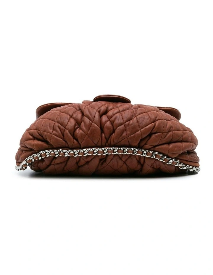 Large Quilted Lambskin Chain Around Flap Bag Pre-Loved image 3