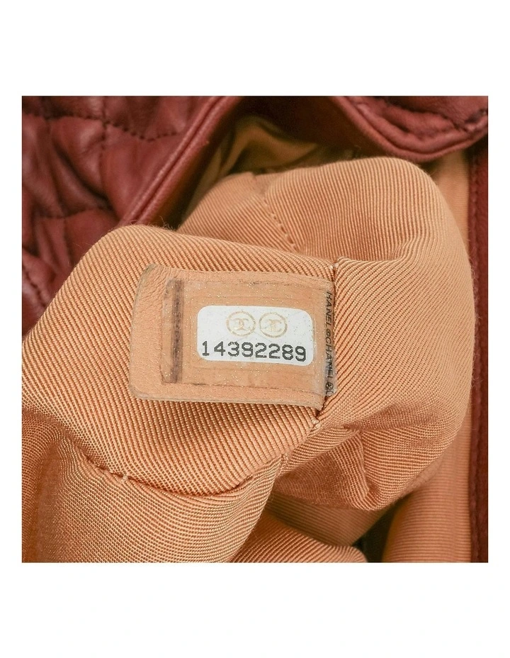 Large Quilted Lambskin Chain Around Flap Bag Pre-Loved image 5