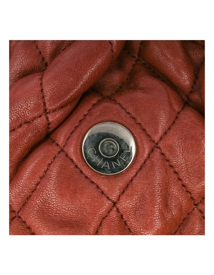 Large Quilted Lambskin Chain Around Flap Bag Pre-Loved image 7