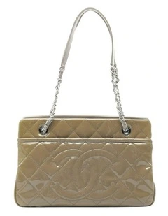 Chanel Quilted Patent Leather Tote Pre-Loved