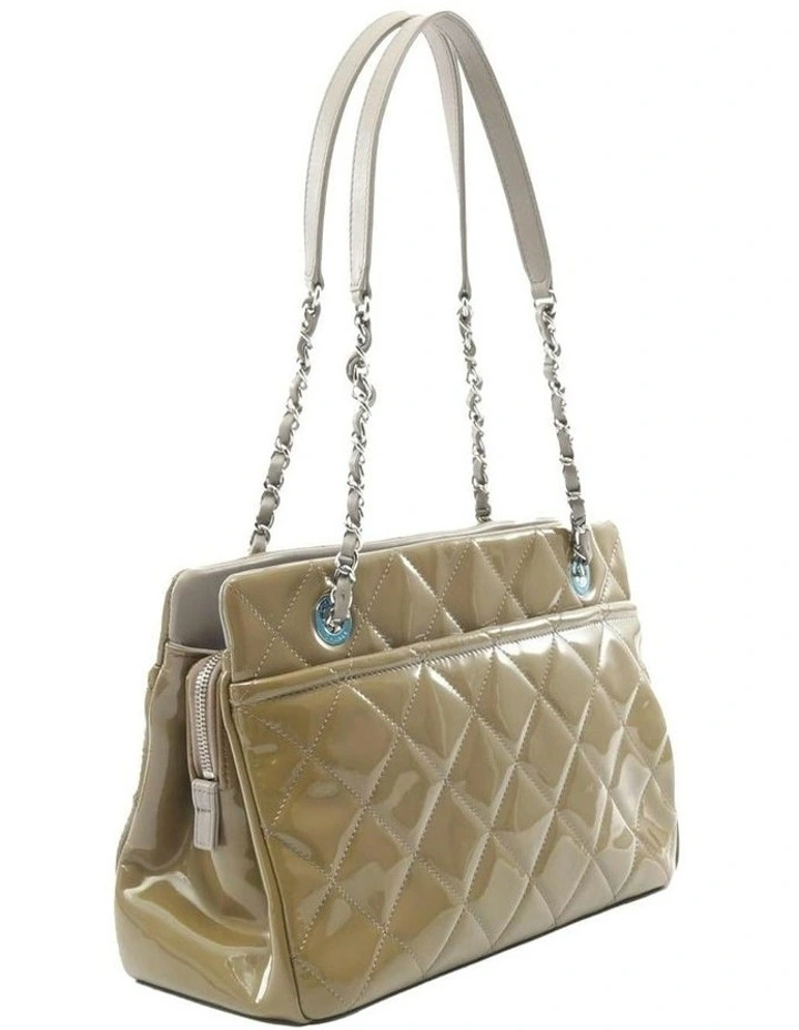 Chanel Quilted Patent Leather Tote Pre-Loved image 2