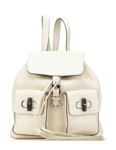 Leather Backpack with Bamboo Detail Pre-Loved