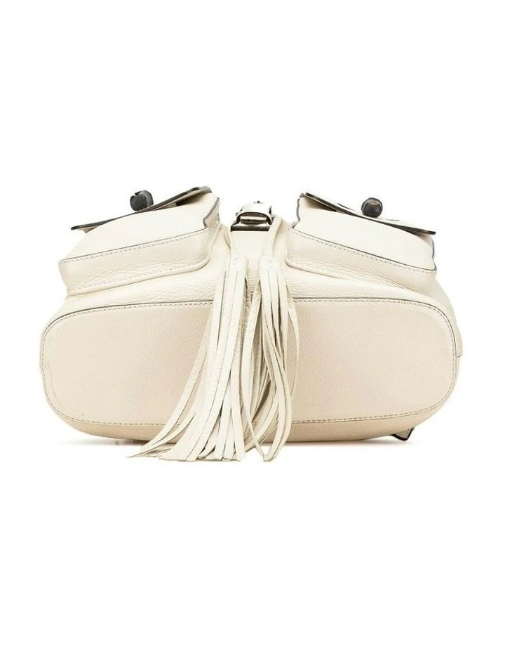 Leather Backpack with Bamboo Detail Pre-Loved image 3