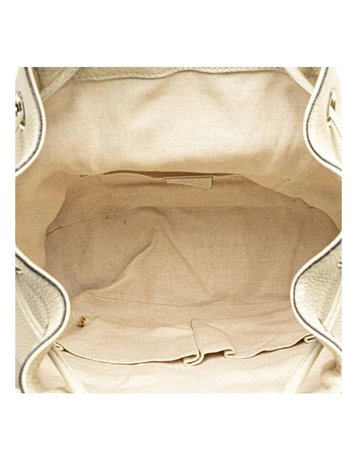 Leather Backpack with Bamboo Detail Pre-Loved image 4