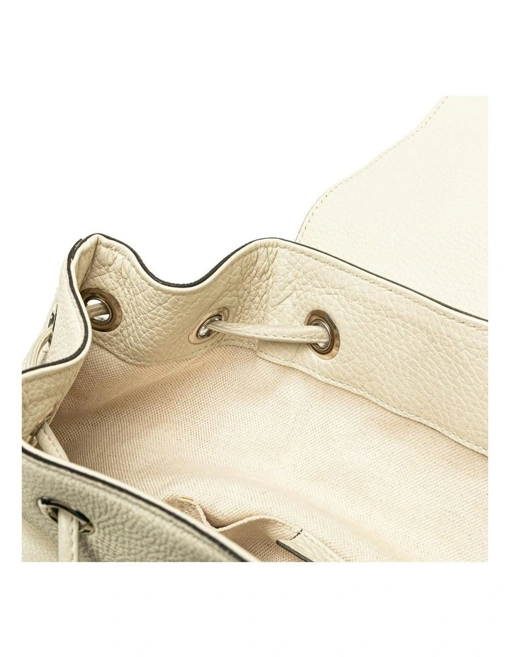 Leather Backpack with Bamboo Detail Pre-Loved image 7