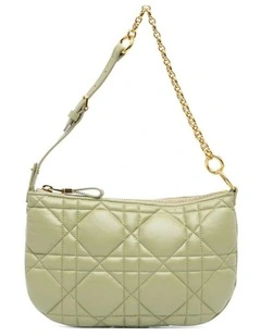 Quilted Leather Shoulder Bag with Chain Strap Pre-Loved