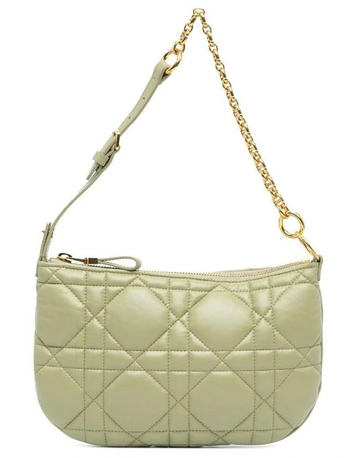 Quilted Leather Shoulder Bag with Chain Strap Pre-Loved image 1