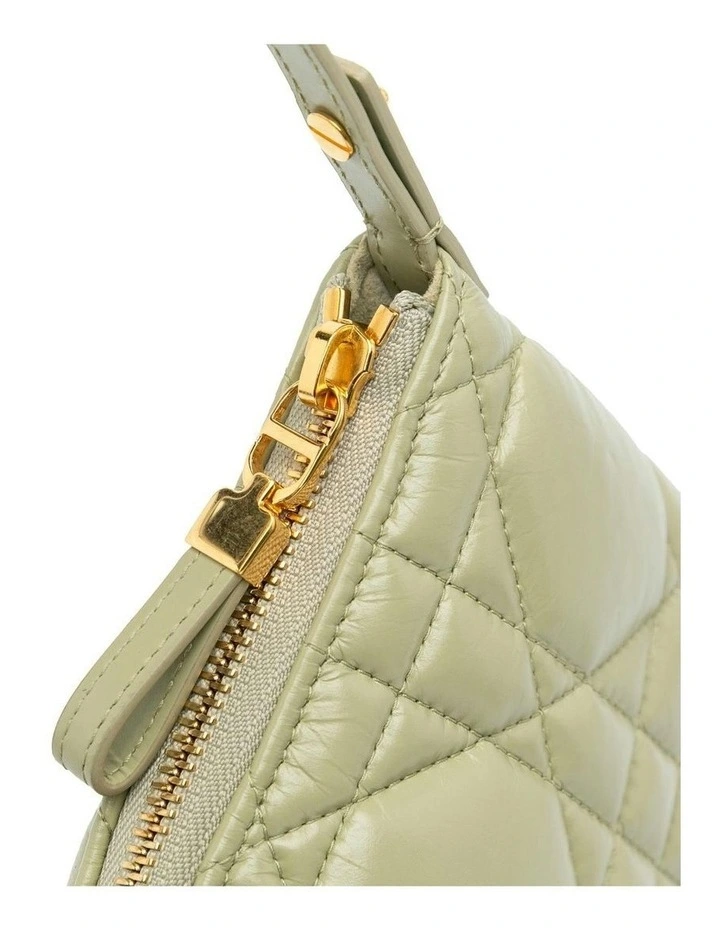 Quilted Leather Shoulder Bag with Chain Strap Pre-Loved image 6