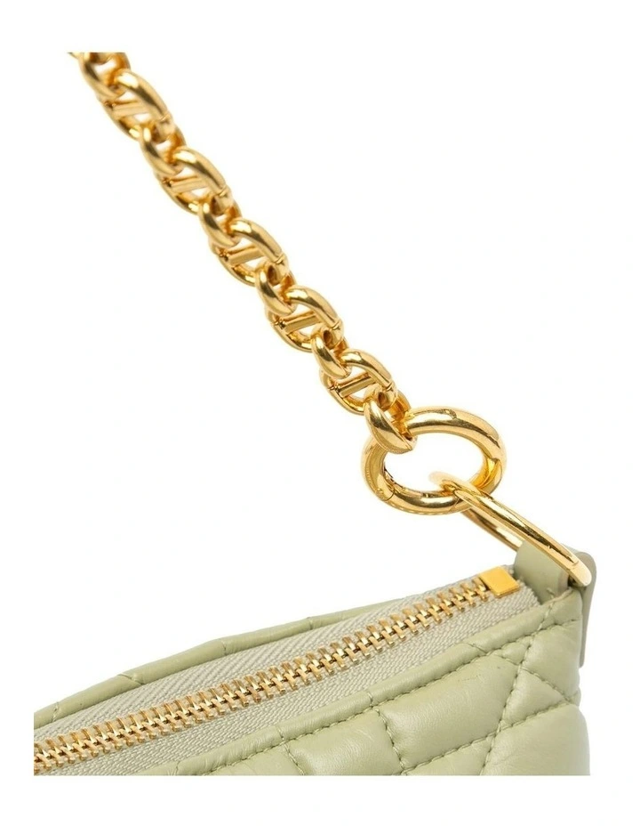 Quilted Leather Shoulder Bag with Chain Strap Pre-Loved image 7