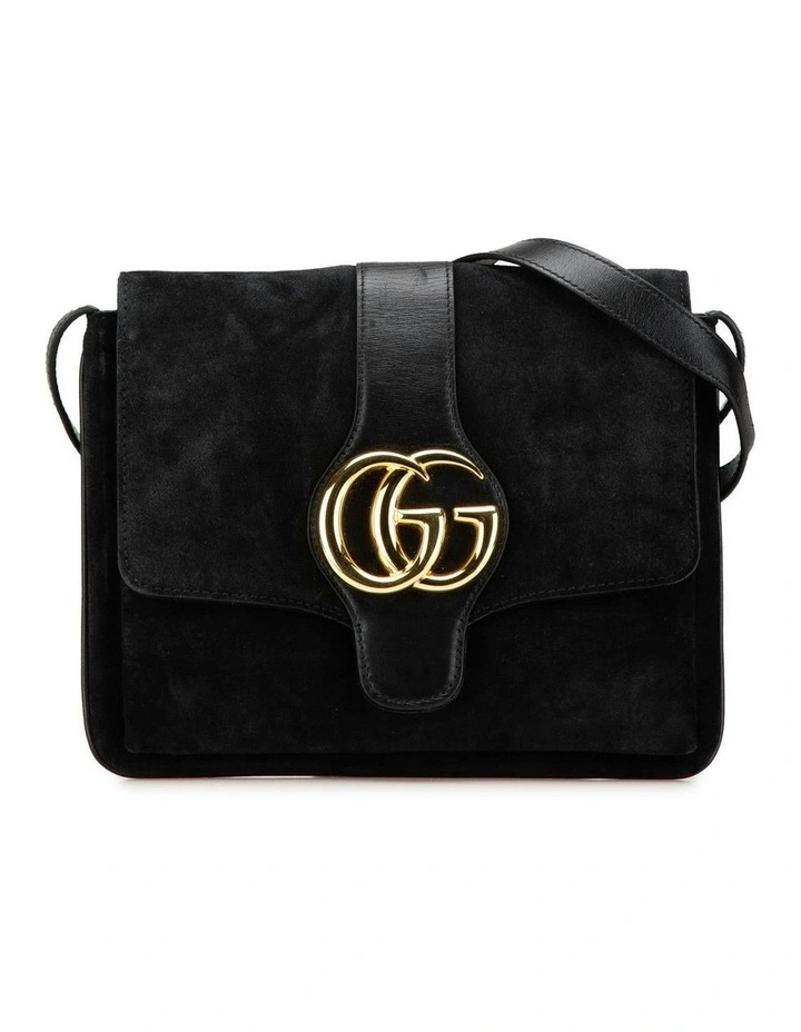 Suede Crossbody Bag with Calf Leather Trim Pre-Loved image 1