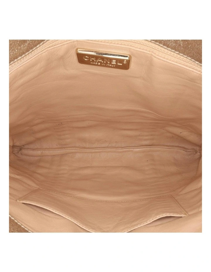 Metallic Goatskin Luxe Tote with Chain Link Straps Pre-Loved image 4
