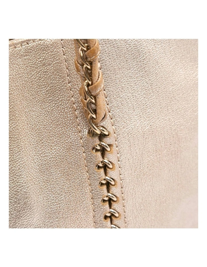 Metallic Goatskin Luxe Tote with Chain Link Straps Pre-Loved image 7