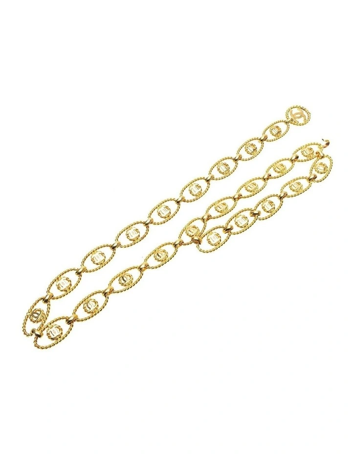 Gold Plated Rope Chain Belt with Hook Closure Pre-Loved image 1