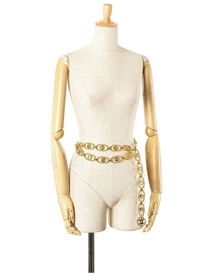 Gold Plated Rope Chain Belt with Hook Closure Pre-Loved image 5