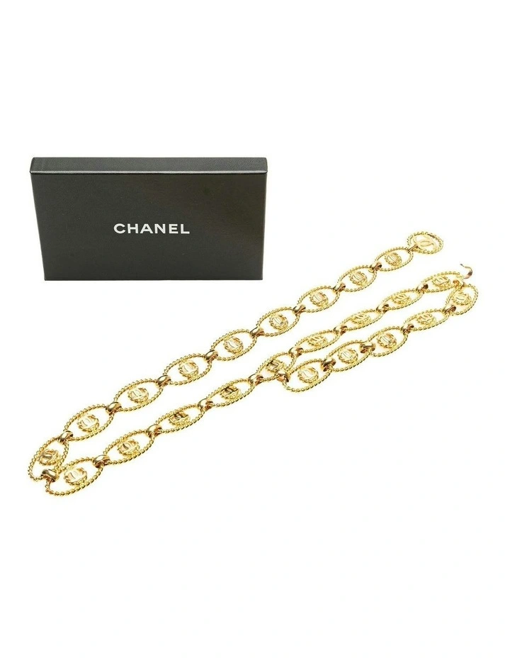 Gold Plated Rope Chain Belt with Hook Closure Pre-Loved image 6