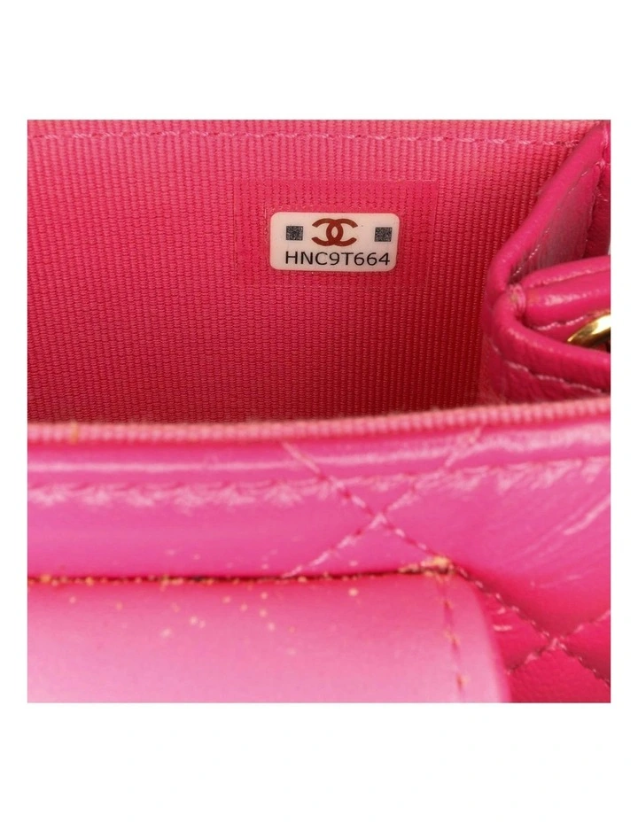 Quilted Lambskin Flap Clutch With Chain Strap Pre-Loved image 5