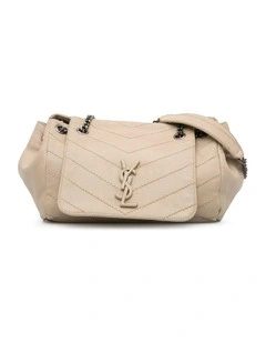 Saint Laurent Small Chevron Lambskin Monogram Nolita Shoulder Bag Pre-Loved (Azura Fashion Group ABN 30 617 598 651)