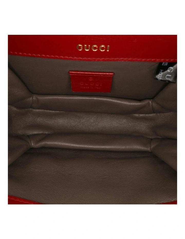 Mini Leather Crossbody with Gold-Tone Chain Detail Pre-Loved image 4