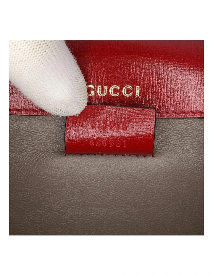 Mini Leather Crossbody with Gold-Tone Chain Detail Pre-Loved image 5
