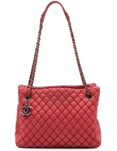 Quilted Iridescent Calfskin Bubble Tote with Chain Straps Pre-Loved