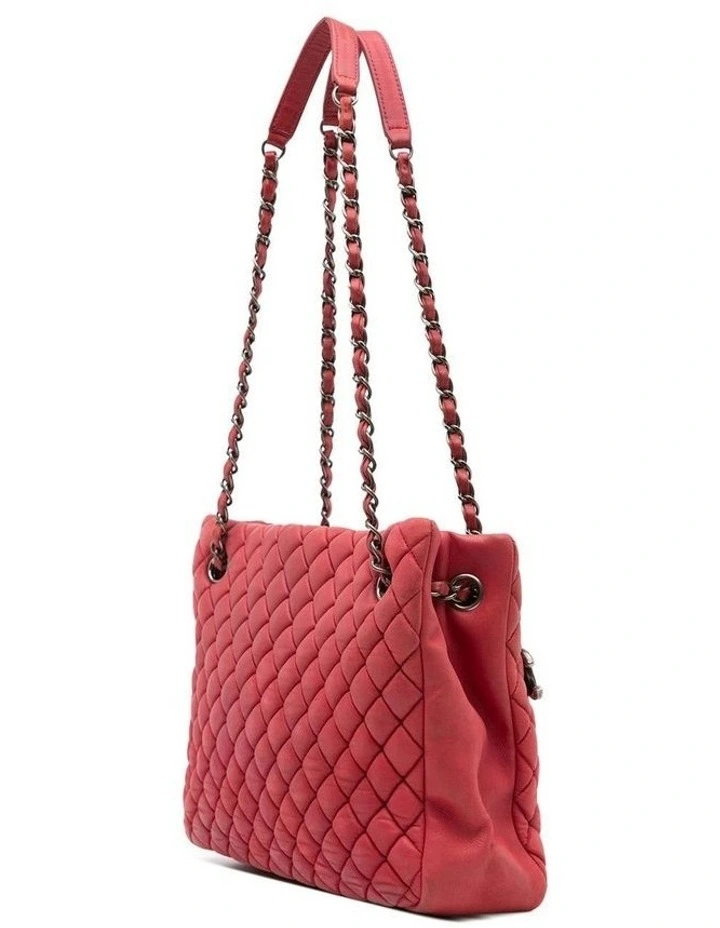 Quilted Iridescent Calfskin Bubble Tote with Chain Straps Pre-Loved image 2