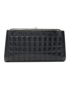 Chanel CC Choco Bar Quilted Lambskin Crystal Frame Clutch Pre-Loved (Azura Fashion Group ABN 30 617 598 651)