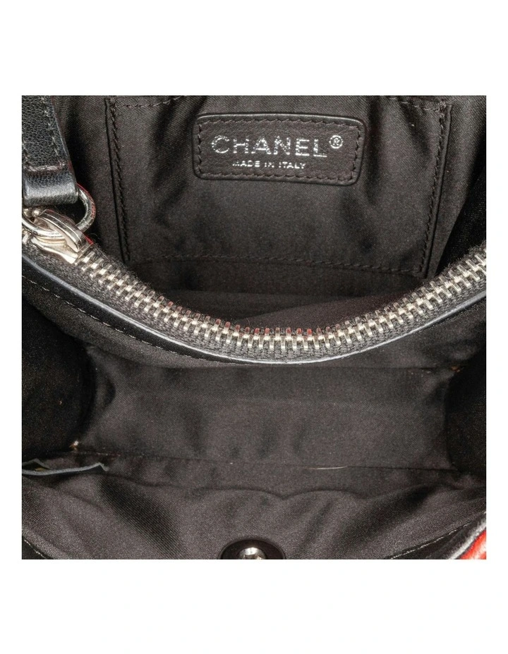 Mini Square Lambskin Graphic Flap Crossbody Bag with Chain Strap Pre-Loved image 4