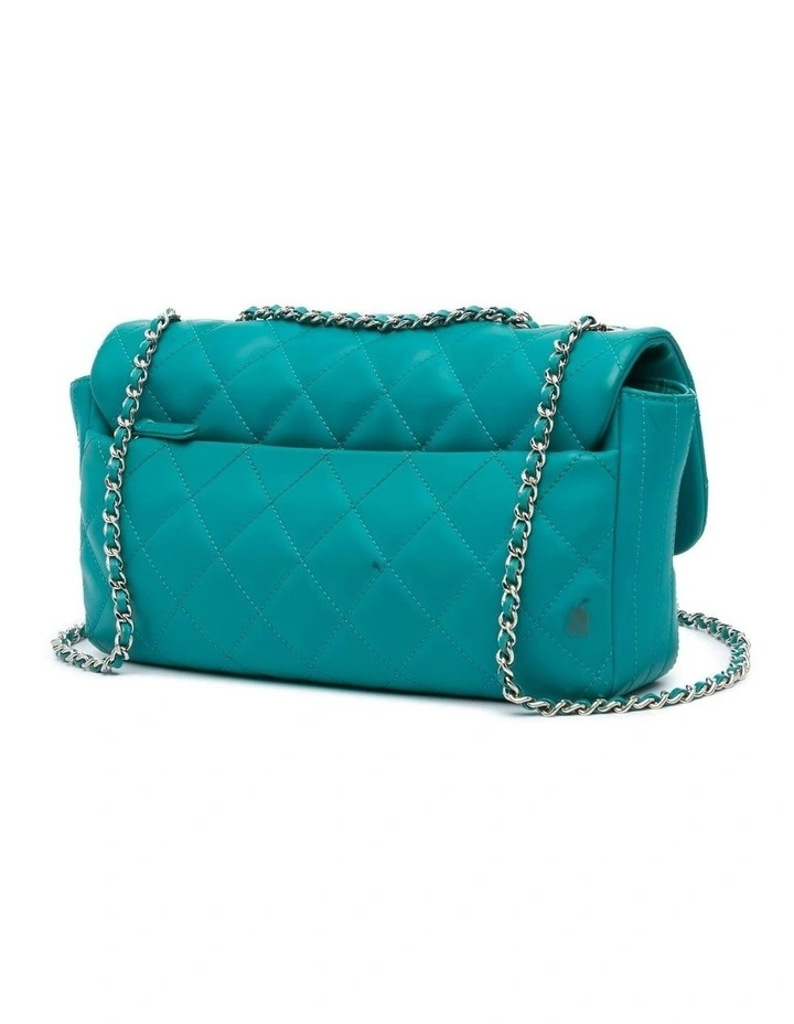 Quilted Lambskin Flap Bag with Chain Strap and Twist Lock Pre-Loved image 2