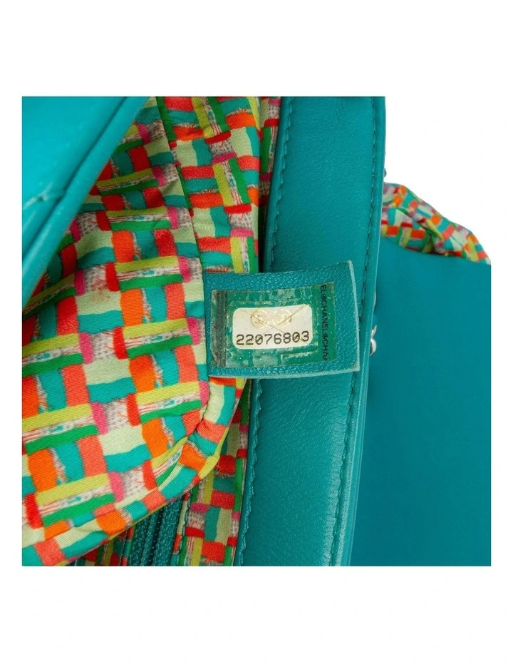 Quilted Lambskin Flap Bag with Chain Strap and Twist Lock Pre-Loved image 7