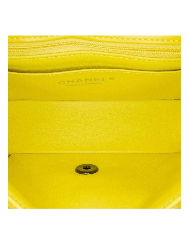 Mini Rectangular Classic Velvet Flap Bag with Chain Strap and Turn Lock Closure Pre-Loved image 4