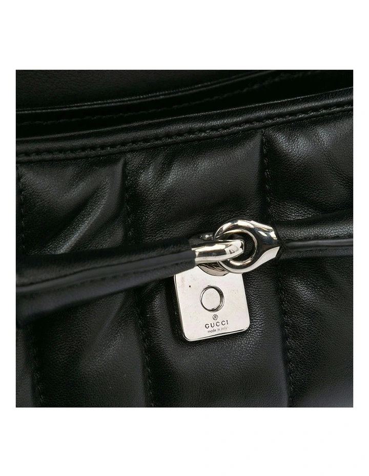 Small Leather Horsebit Chain Satchel with Detachable Strap Pre-Loved image 7