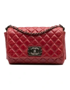 quilted Lambskin Leather Shoulder Bag Pre-Loved