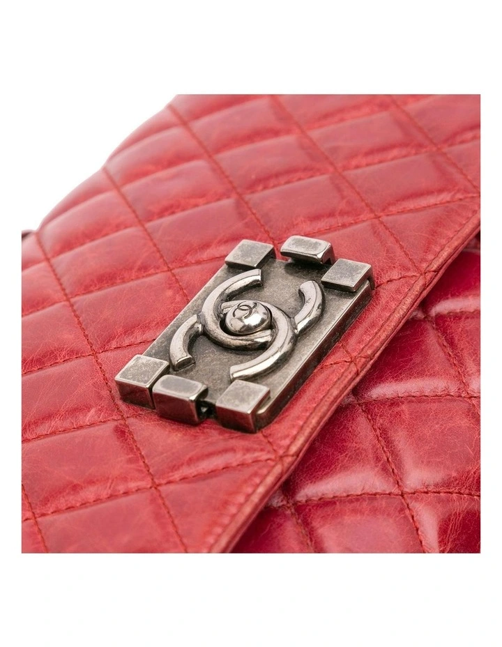 quilted Lambskin Leather Shoulder Bag Pre-Loved image 7