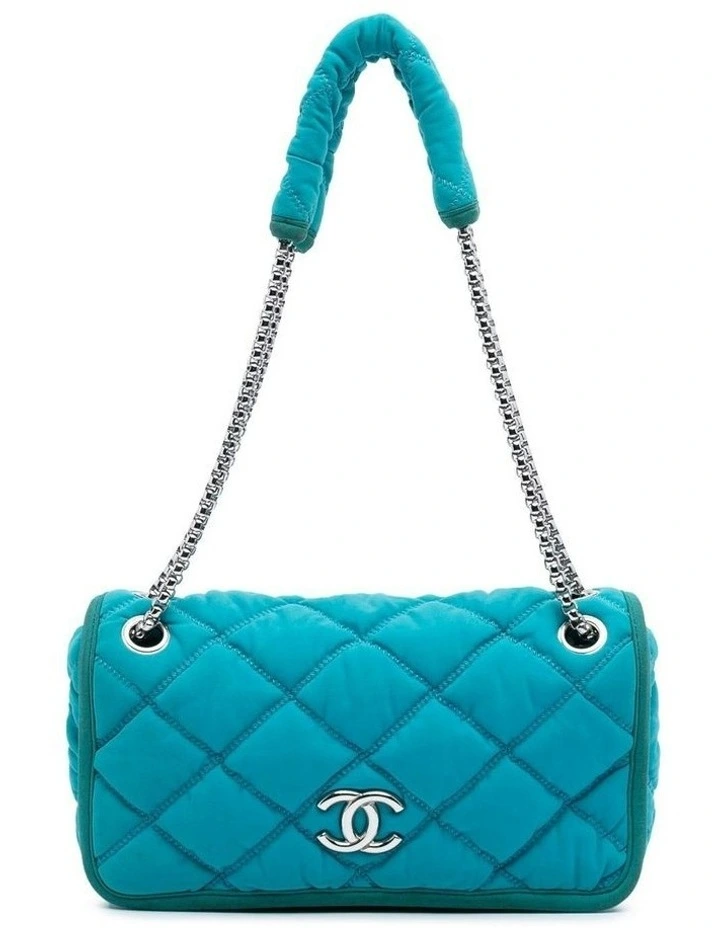 Quilted Bag with Chain Strap and Top Handle Pre-Loved image 1