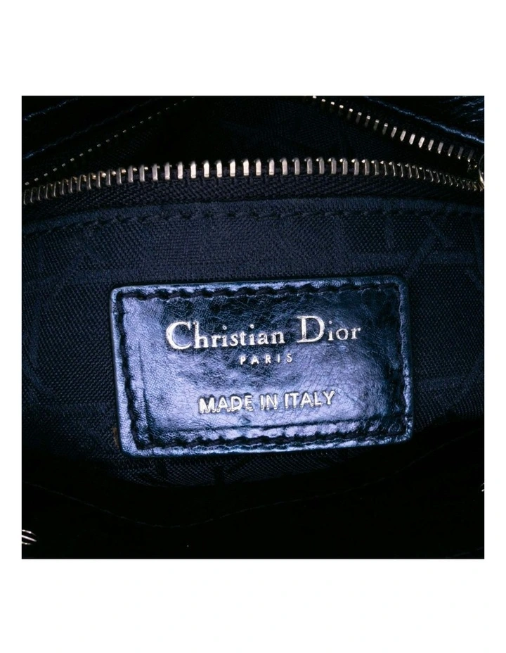 Quilted Leather Top Handle Bag with Metal Charms and Chain Detail Pre-Loved image 5