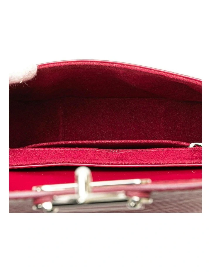 Structured Leather Top Handle Bag with Shoulder Strap Pre-Loved image 4