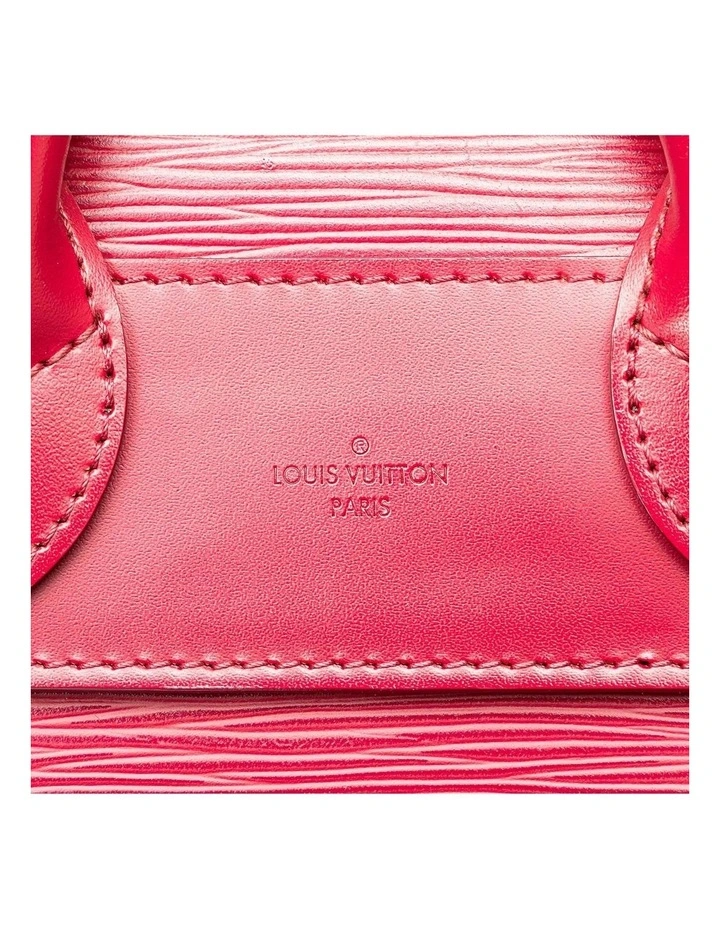 Structured Leather Top Handle Bag with Shoulder Strap Pre-Loved image 7