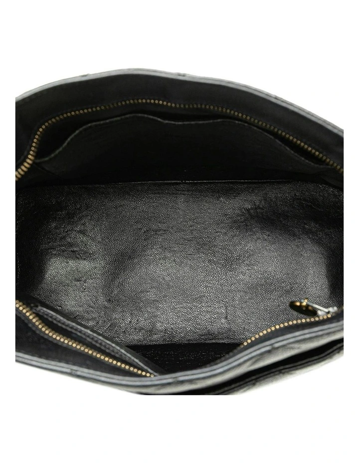 Quilted Leather Tote Bag with Chain Detail Pre-Loved image 4