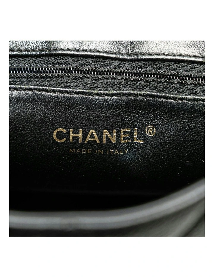 Quilted Leather Tote Bag with Chain Detail Pre-Loved image 5