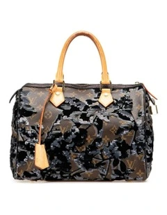 Floral Embellished Handbag Sophisticated Fashion Accessory Pre-Loved