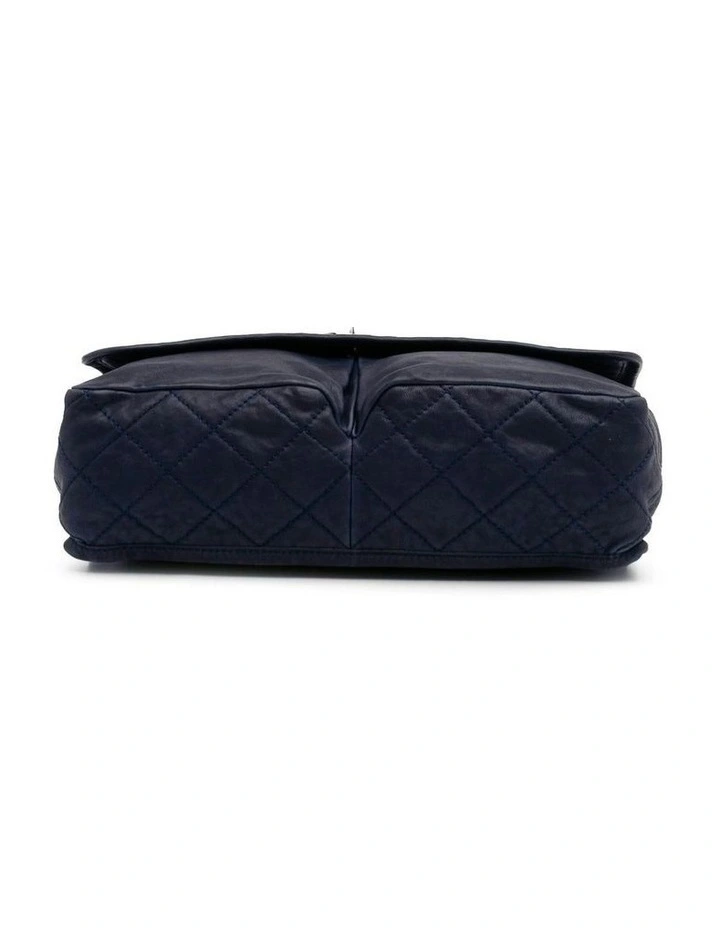 Quilted Leather Shoulder Bag with Chain Strap and Turn-Lock Closure Pre-Loved image 3