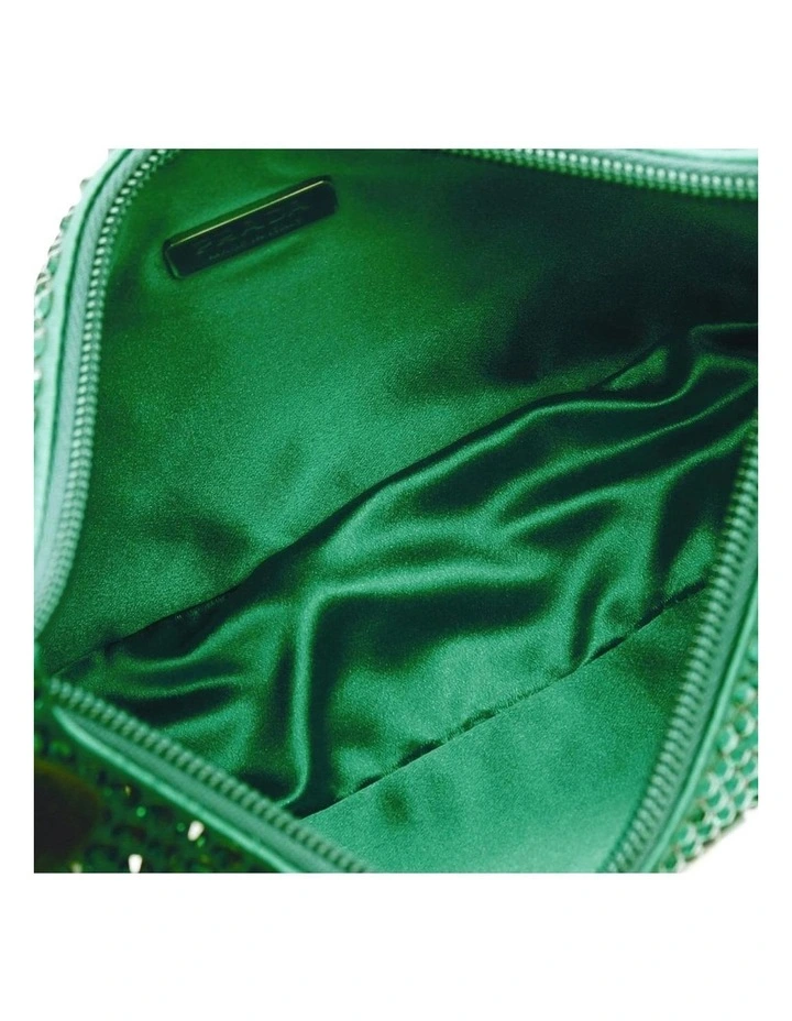 Elegant Textile Shoulder Bag with Sparkling Embellishments Party Clutch Pre-Loved image 3