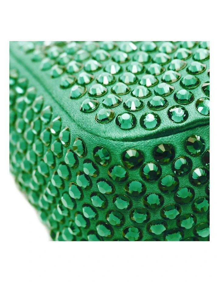 Elegant Textile Shoulder Bag with Sparkling Embellishments Party Clutch Pre-Loved image 5