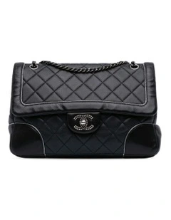 Quilted Leather Flap Bag with Chain Strap Pre-Loved