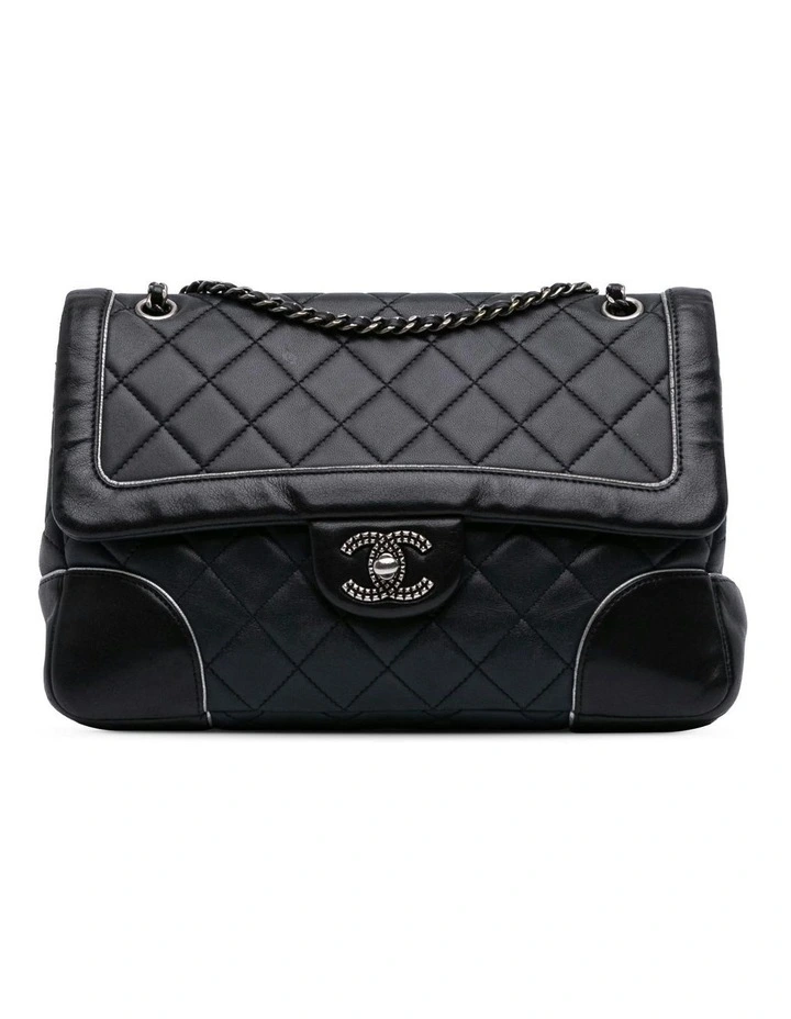 Quilted Leather Flap Bag with Chain Strap Pre-Loved image 1