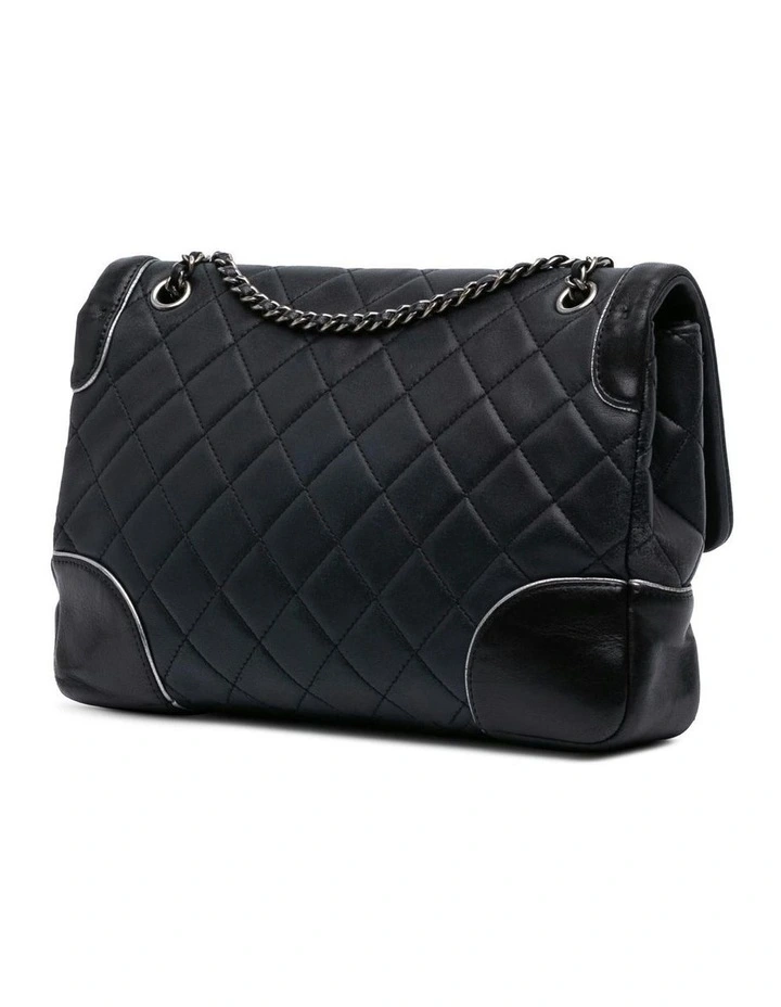Quilted Leather Flap Bag with Chain Strap Pre-Loved image 2