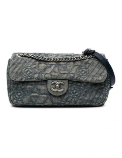 Denim Quilted Shoulder Bag Pre-Loved